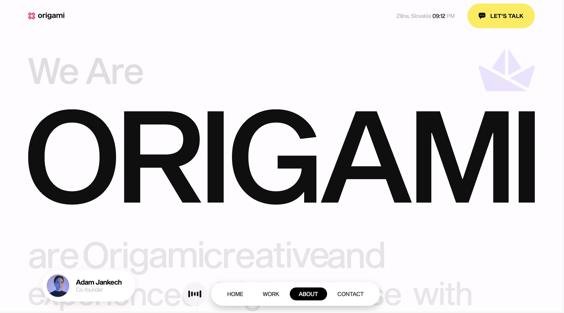 Origami Studio Detail View